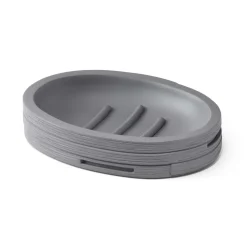 Portasapone bagno Helen in resina grigio