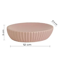 Portasapone bagno Marika in ceramica rosa