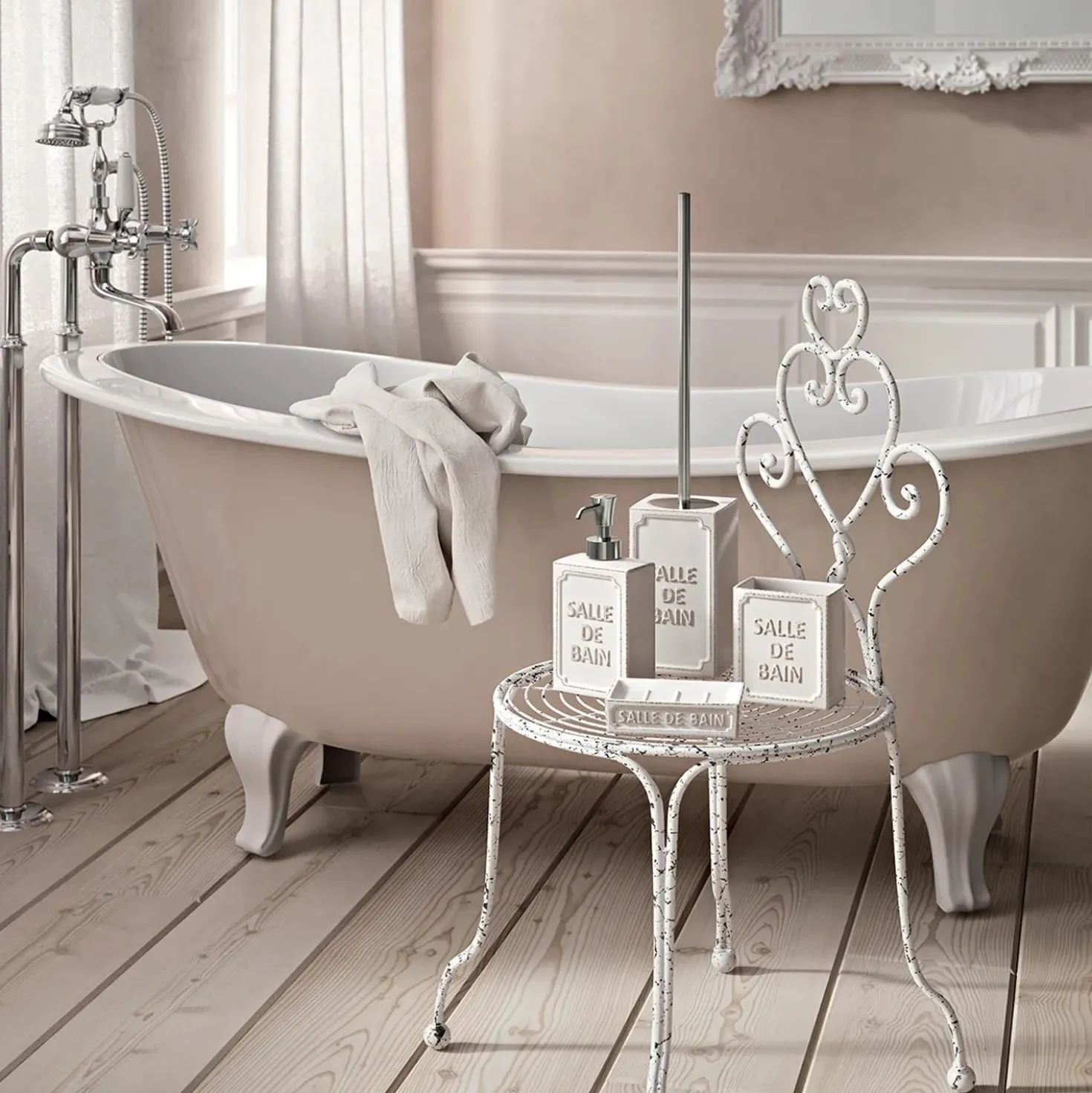 Portasapone bagno Vivienne in ceramica bianco