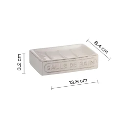 Portasapone bagno Vivienne in ceramica bianco