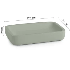 Portasapone bagno Ylenia in resina verde salvia matt