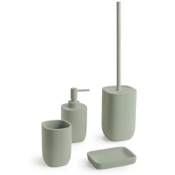 Portasapone bagno Ylenia in resina verde salvia matt