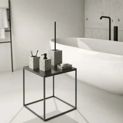 Portasapone bagno Zoe in resina bianco