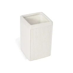 Portasapone da appoggio Zoè in ceramica bianco