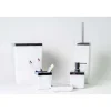 Portasapone quadro Ivory in plastica bianco/cromo