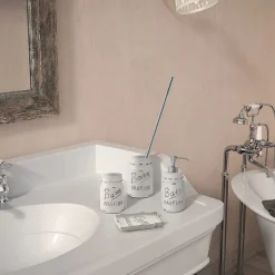 Portascopino bagno Catherine H 40 cm bianco