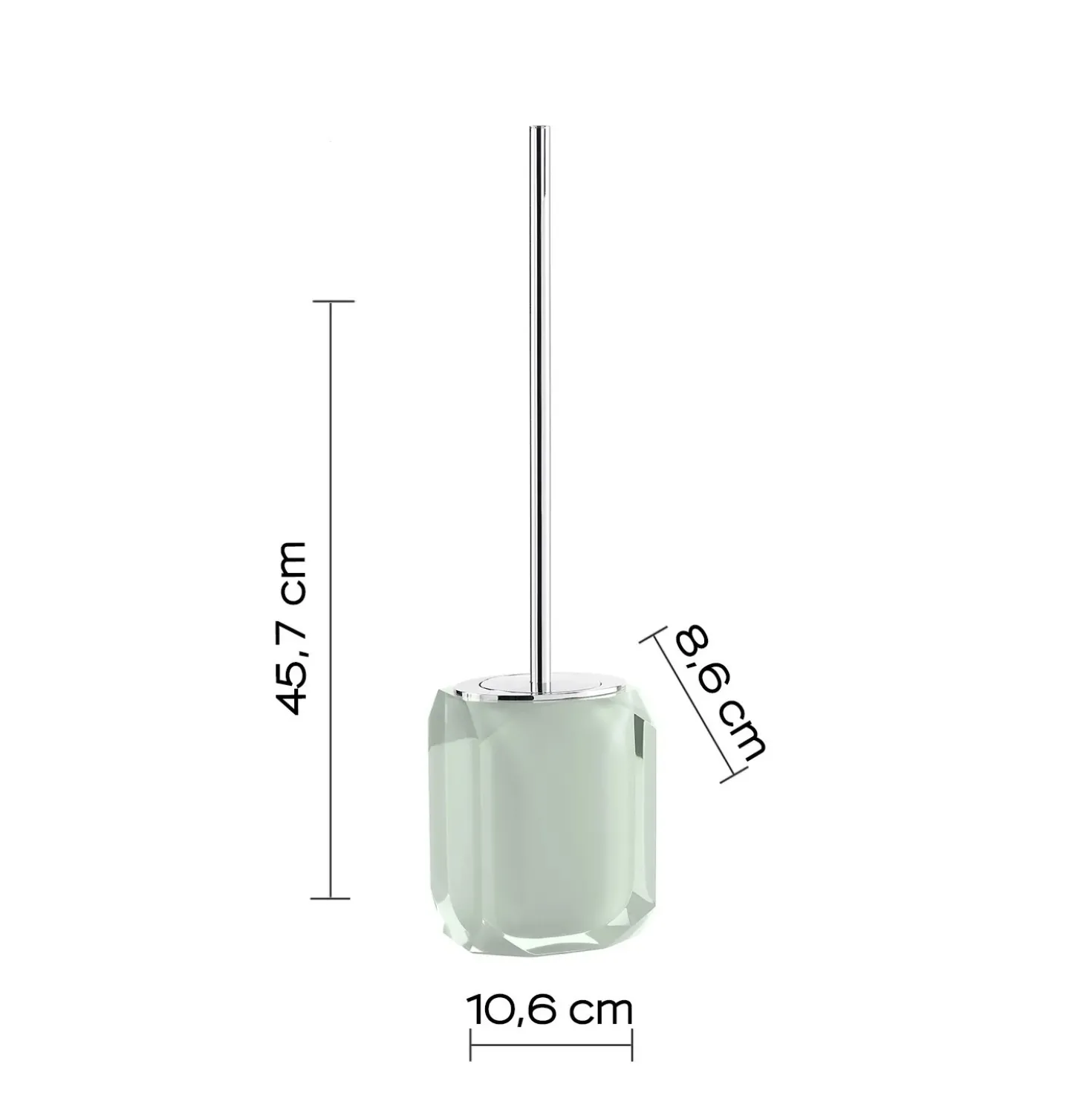 Portascopino bagno Chanelle H 45,7 cm verde menta