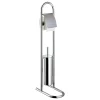Portascopino bagno CMI H 81 cm cromato