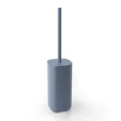 Portascopino bagno con tappo antigraffio Pod H 39 cm Made in Italy indaco