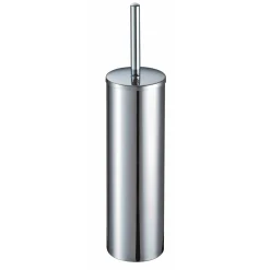 Portascopino bagno H 42 cm acciaio brillante