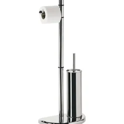Portascopino bagno Hibiscus H 75 cm cromato