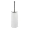 Portascopino bagno Impero H 41,3 cm in porcellana e ottone bianco