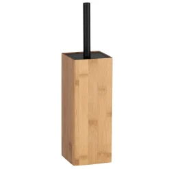 Portascopino bagno Padua bambù H 38 cm marrone
