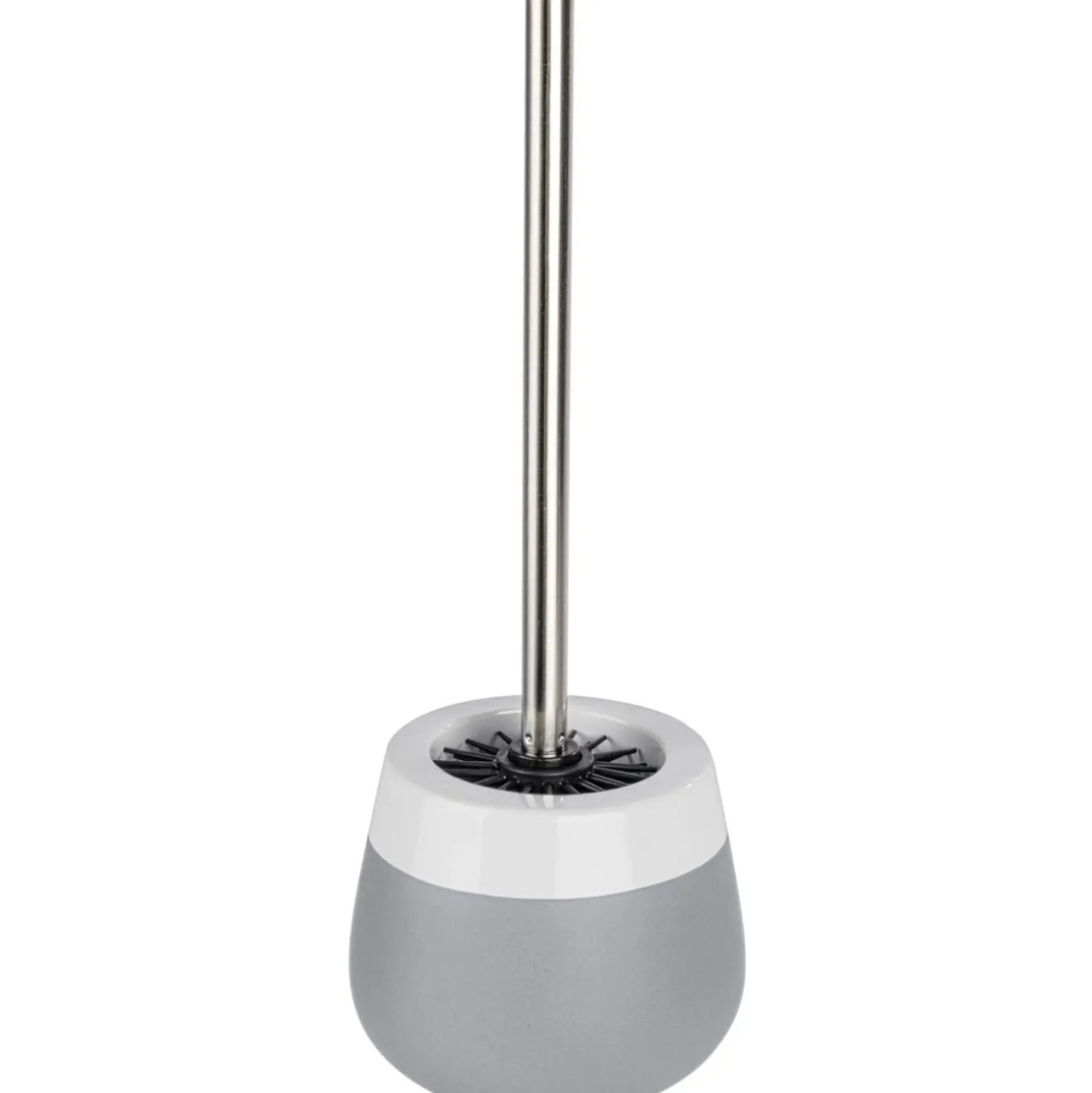 Portascopino bagno Wenko Malta H 38,5 cm grigio-bianco