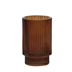 Portaspazzolini Deco in vetro ambra