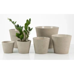 Portavaso da interno Scheurich 701 Ø 17,8 cm grigio talpa Stone