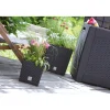 Portavaso Prosperplast effetto rattan 33x33x33 cm antracite