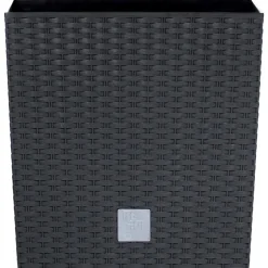 Portavaso Prosperplast effetto rattan 33x33x33 cm antracite