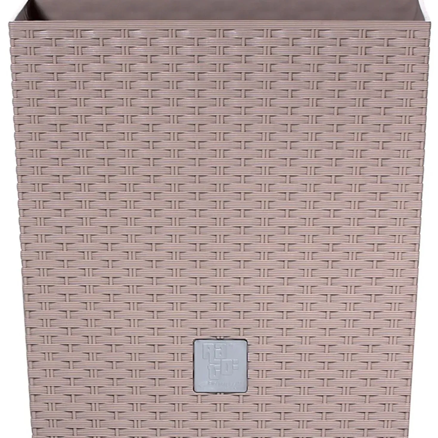 Portavaso Prosperplast effetto rattan 33x33x33 cm moka