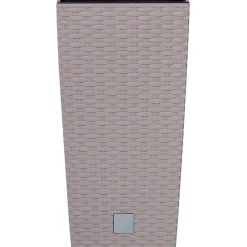 Portavaso Prosperplast effetto rattan 33x33x61 cm moka