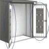 Porte per legnaia Biohort WoodStock 150 grigio quarzo metallizzato