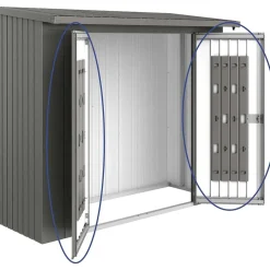 Porte per legnaia Biohort WoodStock 230 grigio quarzo