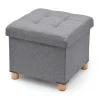 Pouf contenitore Domopak Living Ottoman grigio 38x38x34 cm