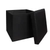 Pouf contenitore Nanou 38x38x38 cm nero