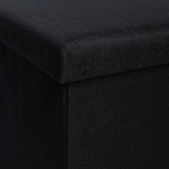 Pouf contenitore Nanou 38x38x38 cm nero