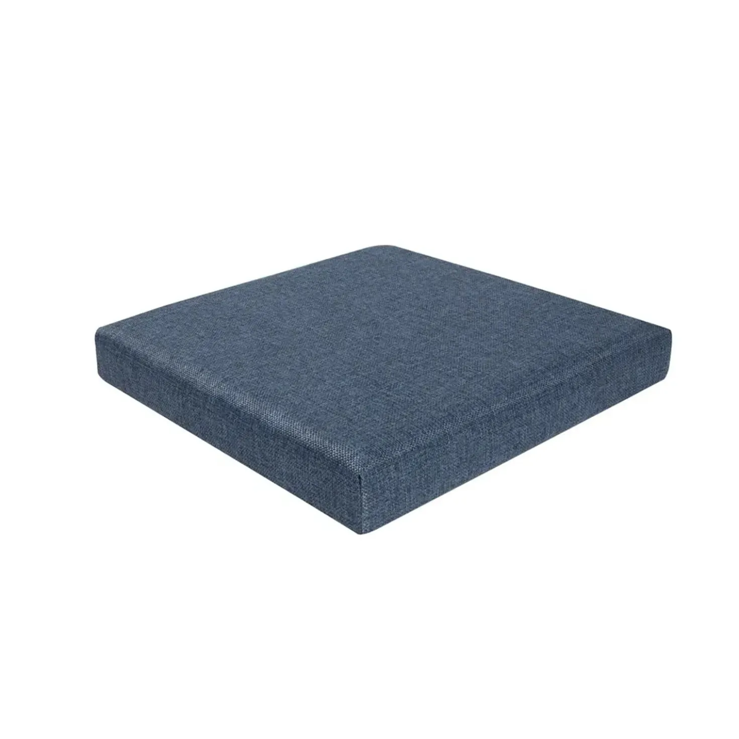 Pouf contenitore pieghevole tessuto blu 38x38 cm