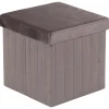 Pouf in velluto Aron grigio 35X35X34,5 cm