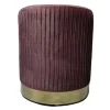 Pouf in velluto Nolan rosa 38X31X31 cm
