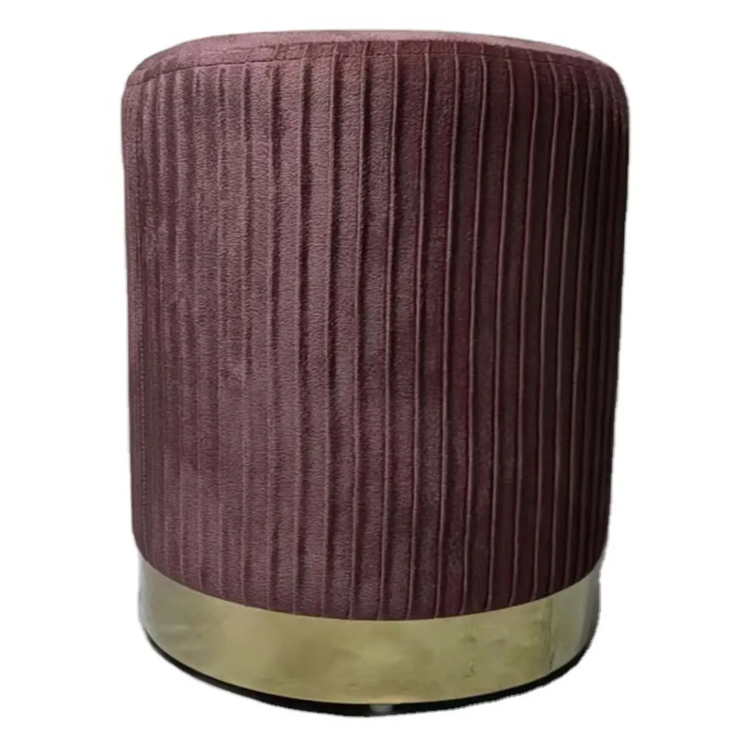 Pouf in velluto Nolan rosa 38X31X31 cm