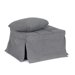 Pouff letto 1p Barney grigio scuro
