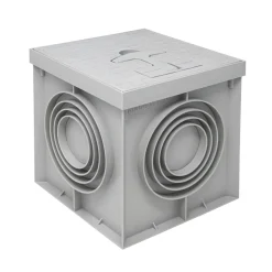 Pozzetto elettrico grigio 20x20 cm