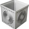 Pozzetto grigio con innesto 40 cm x 40 cm