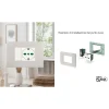 Presa 2 poli + T P40 universale a filo bianco
