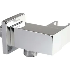 Presa acqua a parete quadrata con supporto doccetta Idrostile cromo