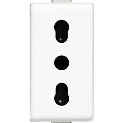 Presa bipasso standard Italia BTicino Matix 2P+T 10/16 A 1 modulo bianco