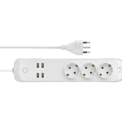 Presa multipla Vimar 16A 3 prese tedesca con 4 USB interruttore WiFi Smart Home