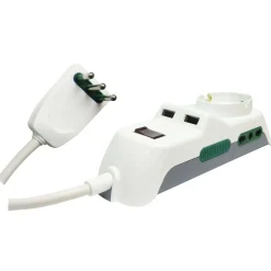 Presa multipla Vimar universale 3 uscite e 2 USB bianca