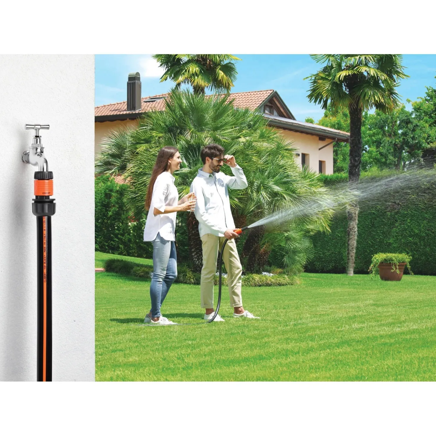 Presa rubinetto 1"- riduzione 3/4" Claber Max Flow