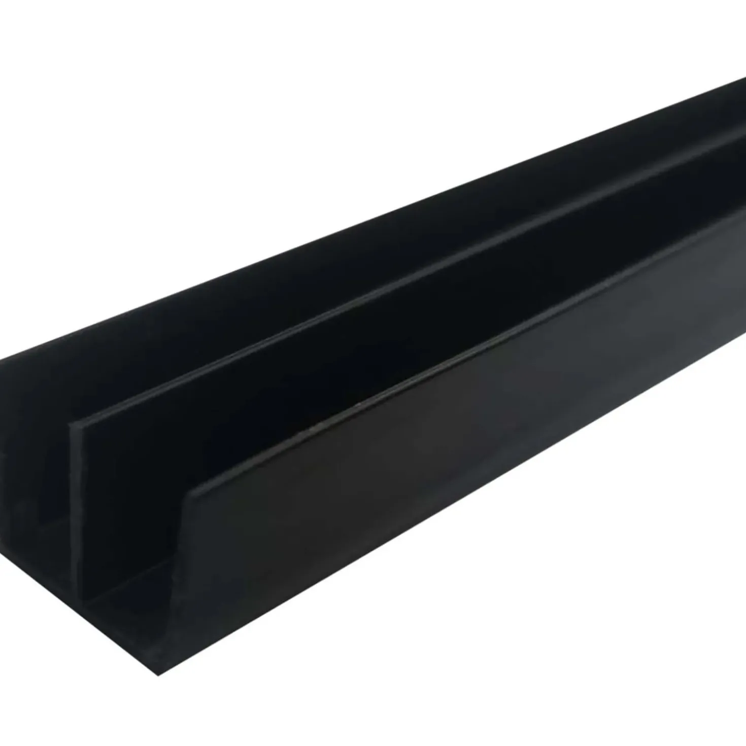 Profilo a doppia U 1 m 16x10 mm in pvc nero opaco