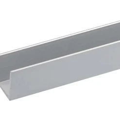 Profilo a U anodizzato 1 m 15x10 mm alluminio naturale opaco
