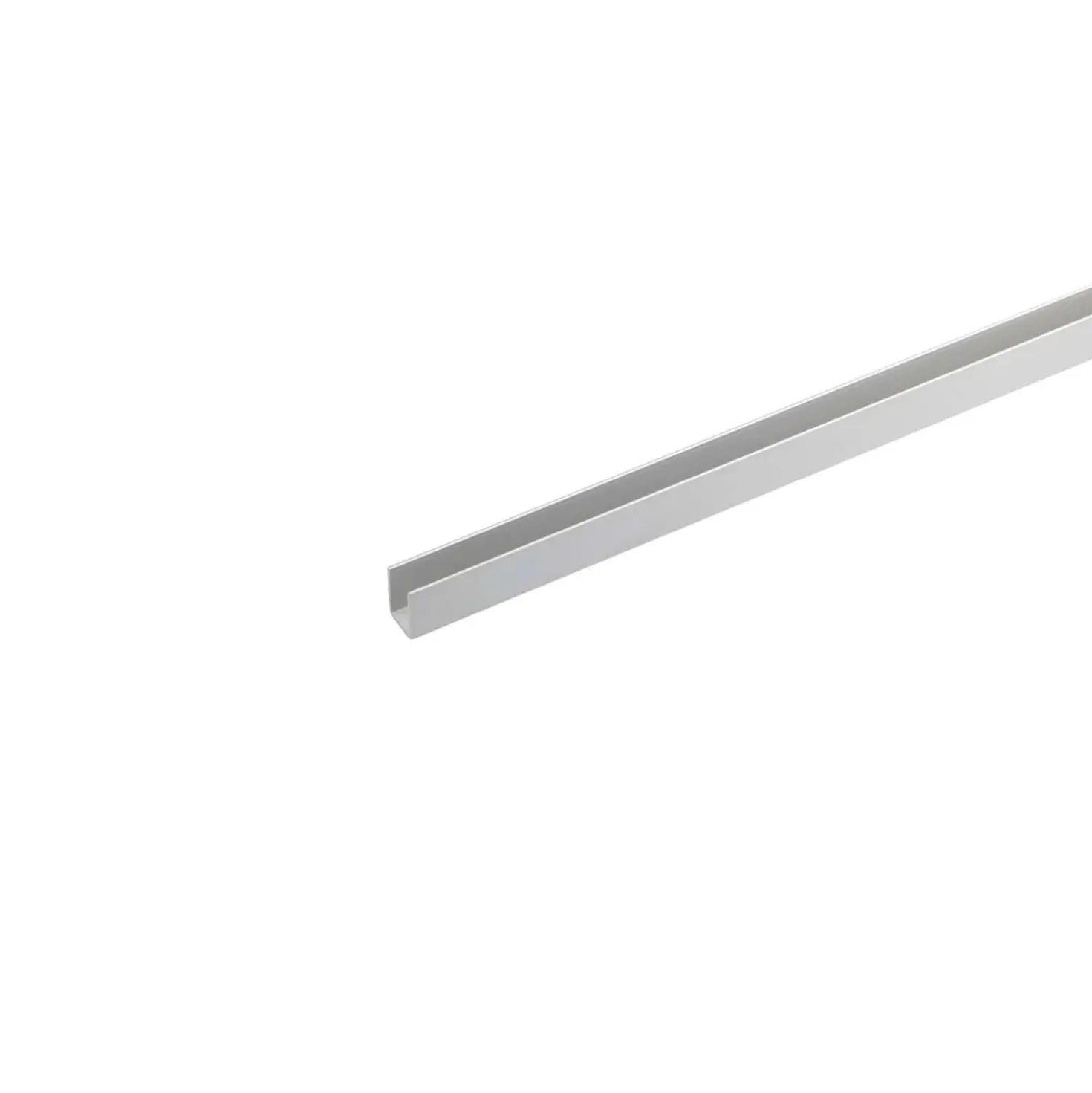 Profilo a U anodizzato 1 m 15x10 mm alluminio naturale opaco