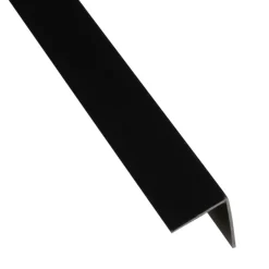 Profilo angolare 2,6 m 20x20 mm in pvc nero opaco