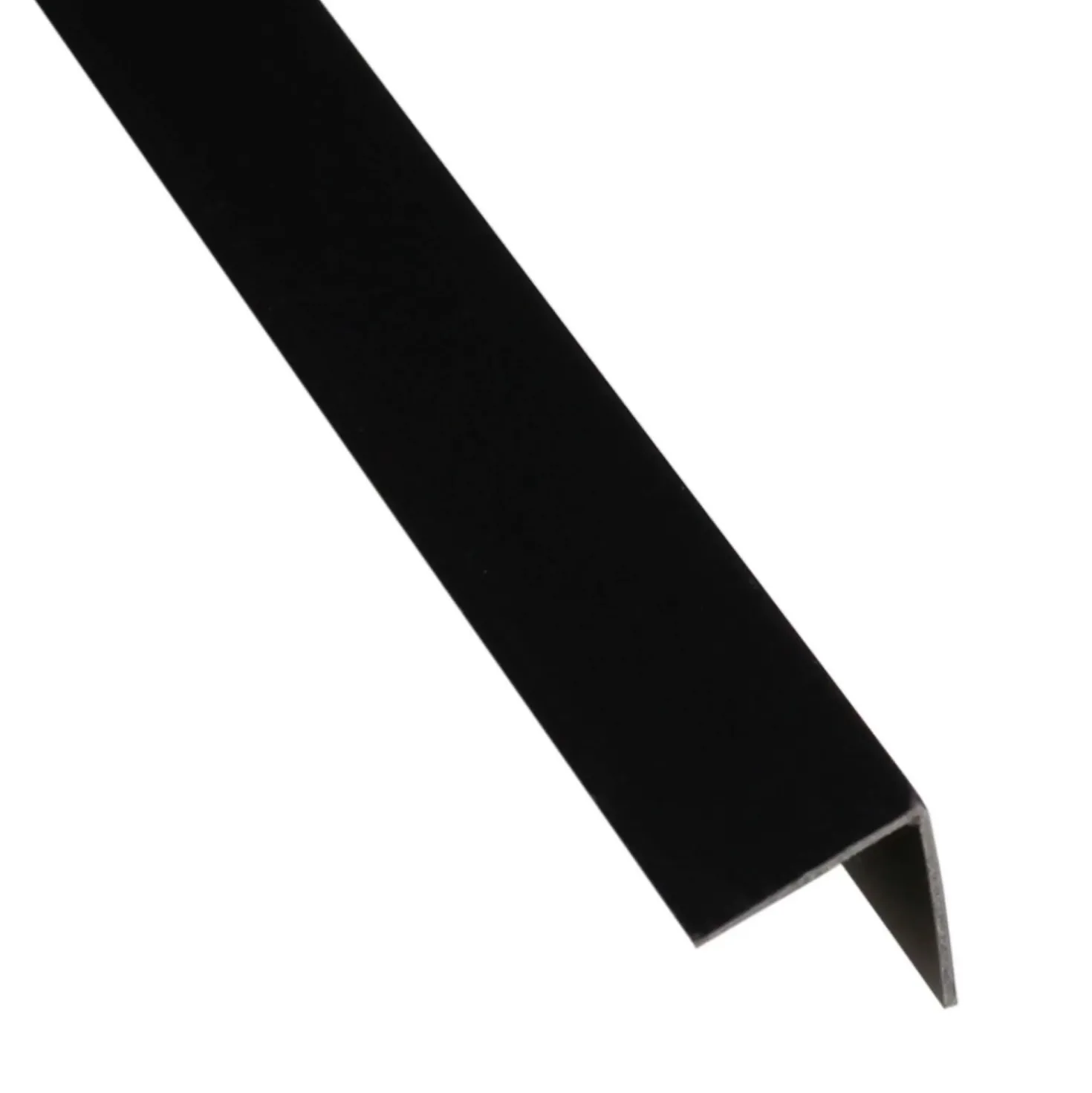 Profilo angolare a L 2,6 m 30x30 mm in pvc nero opaco
