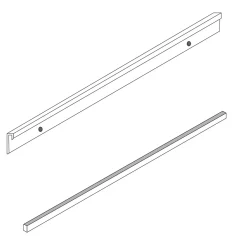 Profilo di fissaggio per paraschizzi cucina alluminio 800 mm