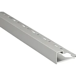 Profilo terminale quadrato alluminio argento opaco 10 mm x 2,5 m