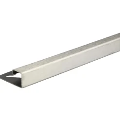 Profilo terminale quadrato in acciaio inossidabile spazzolato 10 mm x 2,5 m